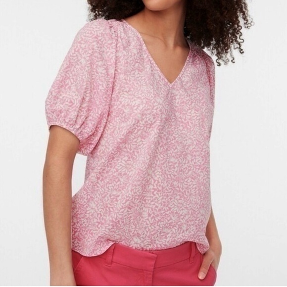 J. Crew Tops - J. Crew Pink Floral Blouse